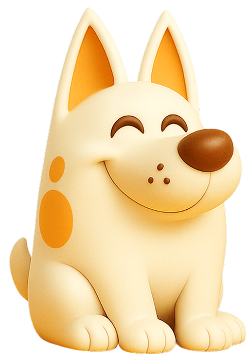 mascote sentado